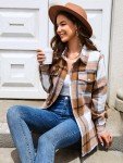 SIMIYA Plaid Shirt Women Long Sleeve Cotton Flannel Shirt Button Down Womens Fall Clothing Trendy Casual Shacket