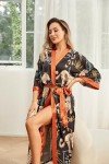 Floral Lightweight Silky Kimono Robes for Women