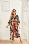 Floral Lightweight Silky Kimono Robes for Women