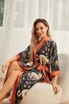 Floral Lightweight Silky Kimono Robes for Women