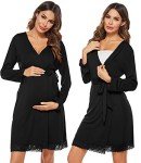 SWOMOG Women's 3-in-1 Maternity Nursing Robe