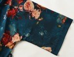 Floral Plus Size Kimono Robe with Pockets