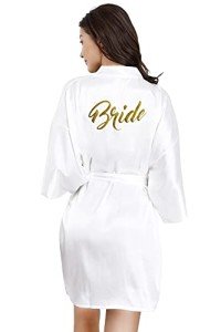 Silky Satin Bride & Bridesmaid Robes – White