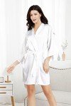 Silky Satin Bride & Bridesmaid Robes – White