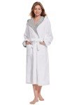 Women's Fleece Hooded Bathrobe - Soft & Cozy