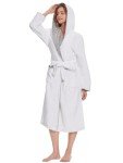 Women's Fleece Hooded Bathrobe - Soft & Cozy