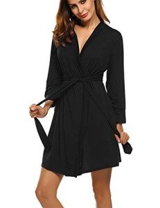 Lightweight V Neck Summer Bathrobe for Women