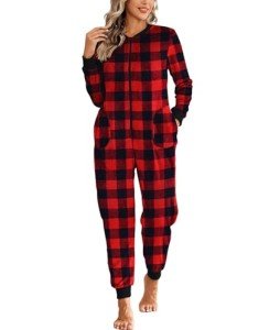 Ekouaer Women's Christmas Family Matching Onesie Pajamas
