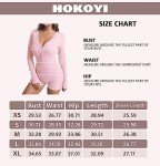 HOKOYI Women's Pink Long Sleeve Bodysuit Romper