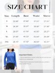 Bellcoco Womens Long Sleeve Shirts Casual Pleated Tunic Tops Fashion Dressy Blouses Fall Clothes Trendy 2024 (Blue, M)