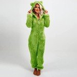 Cozy Plus Size Sherpa Onesie Pajamas for Women