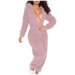 Fuzzy Women's Butt Flap Onesie Pajamas