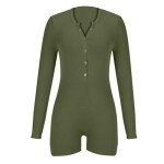 Women's Comfy Ribbed Knit Long Sleeve Bodysuit