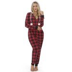 Festive Red and Black Buffalo Plaid Pajamas Set