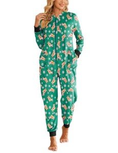 Cozy Women's Christmas Hooded Pajamas with Pockets