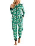 Cozy Women's Christmas Hooded Pajamas with Pockets