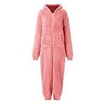Cozy Hooded Fleece Onesie Pajamas for Women
