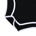 Black Short Sleeve Women’s Onesie Pajamas – XL