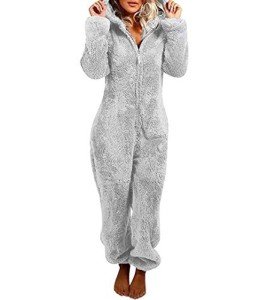 Cozy Women's Hooded Fleece Onesie Pajamas