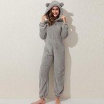Cozy Women's Hooded Fleece Onesie Pajamas