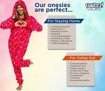 Slim Red Heart Pajamas - Women's Black Onesie