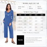 Navy Blue Casual Loose Leg Jumpsuit for Women