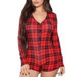 Miqil Women's Long Sleeve Halloween Christmas Onesie