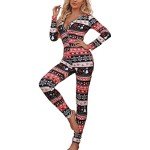 Black Christmas One-Piece Pajamas for Women