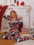 Black Christmas One-Piece Pajamas for Women