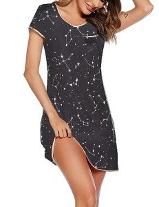 Ekouaer Women's Soft Cotton Short Nightgown