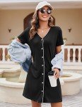 Women’s Nursing Nightgowns Button Down 2-Pack