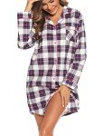 Cozy Flannel Print Nightshirt for Women