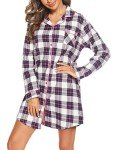 Cozy Flannel Print Nightshirt for Women