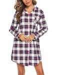 Cozy Flannel Print Nightshirt for Women