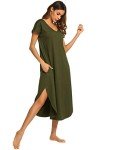 Plus Size Women's V Neck Pajama Shirt