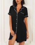 Ekouaer Women's 2-Pack Button Down Nightgowns