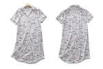 Plus Size Short Sleeve Cotton Nightshirt for Women