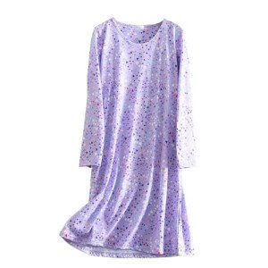 Purple Star Long Sleeve Pajamas for Women
