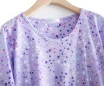 Purple Star Long Sleeve Pajamas for Women