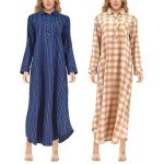 Plaid Flannel Sleep Shirt - 2 Pack Set