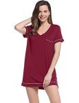 Joyaria Women's Cooling Bamboo Summer Nightshirt