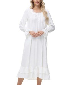 Vintage Lace Nightgown for Women - White, XXX-Large