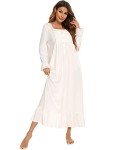 YARISNEY Women's Vintage Square Neck Nightgown