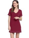 Joyaria Women's Cooling Bamboo Summer Nightshirt