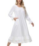 Vintage Lace Nightgown for Women - White, XXX-Large