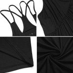 Soft Black V-Neck Sleeveless Pajama Dress for Women