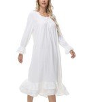 Vintage Lace Nightgown for Women - White, XXX-Large