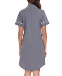 Womens Short Sleeve Cotton Nightgown Pajama Dress