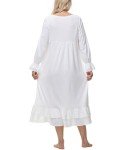 Vintage Lace Nightgown for Women - White, XXX-Large