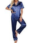 Ekouaer Women's 5-Piece Satin Pajama Set